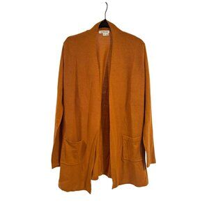 Orvis Signature Merino‎ Cardigan Sweater Orange Size M